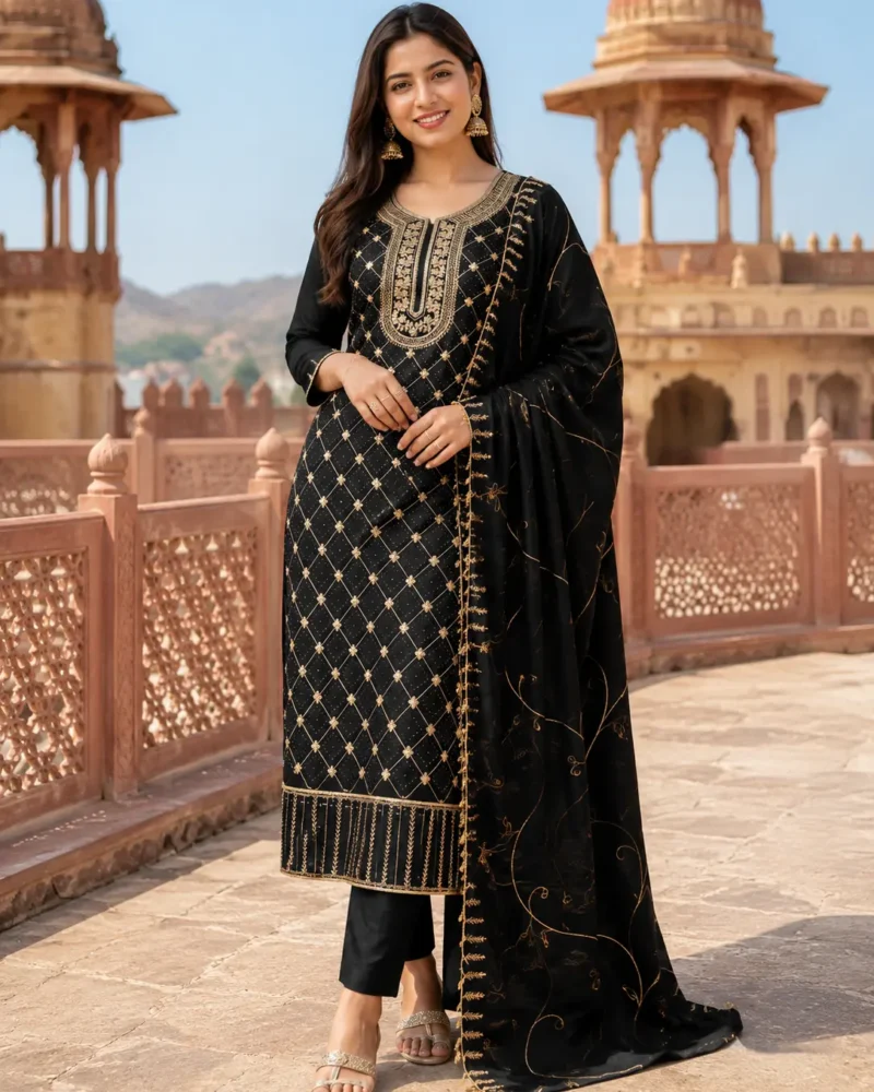 Black Kurti Set