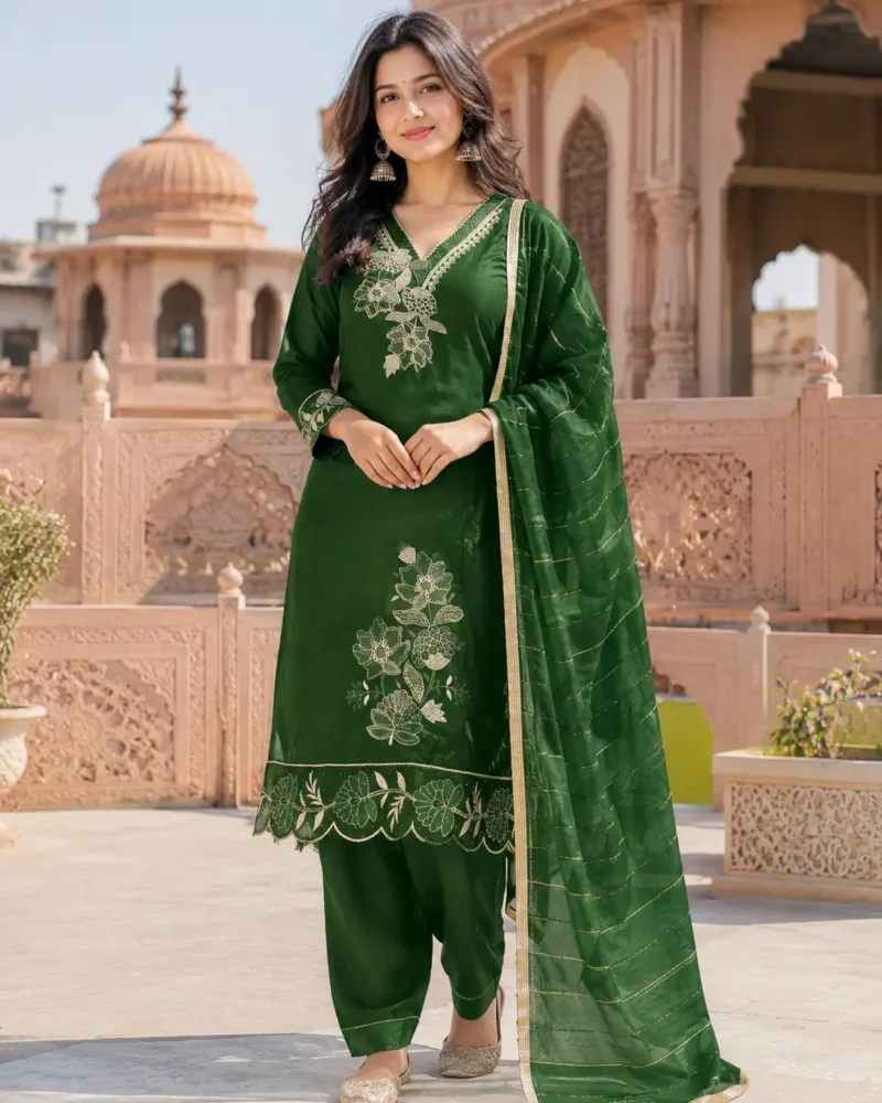 Green Kurti Set