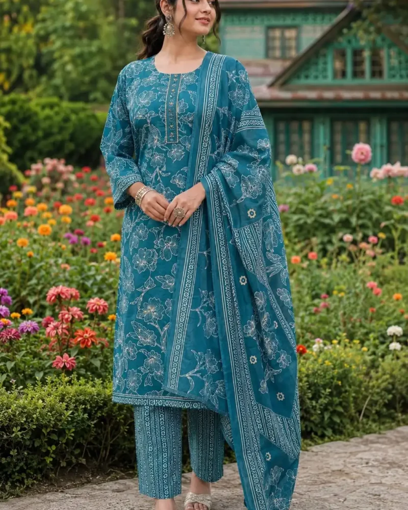Blue Kurti Set